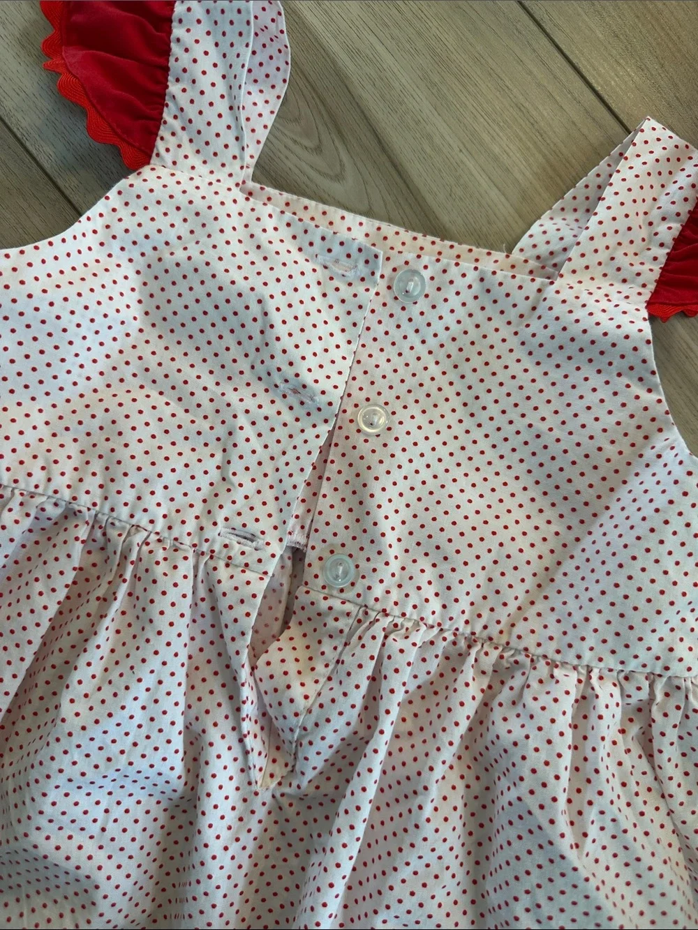 Girls' Red & White Strawberry Sundress